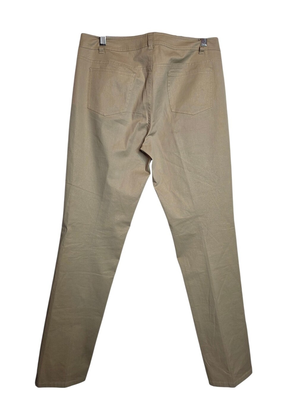LAFAYETTE 148 Beige Shimmery Straight Leg Pants Cotton Blend Stretch Size 6 - Picture 3 of 11